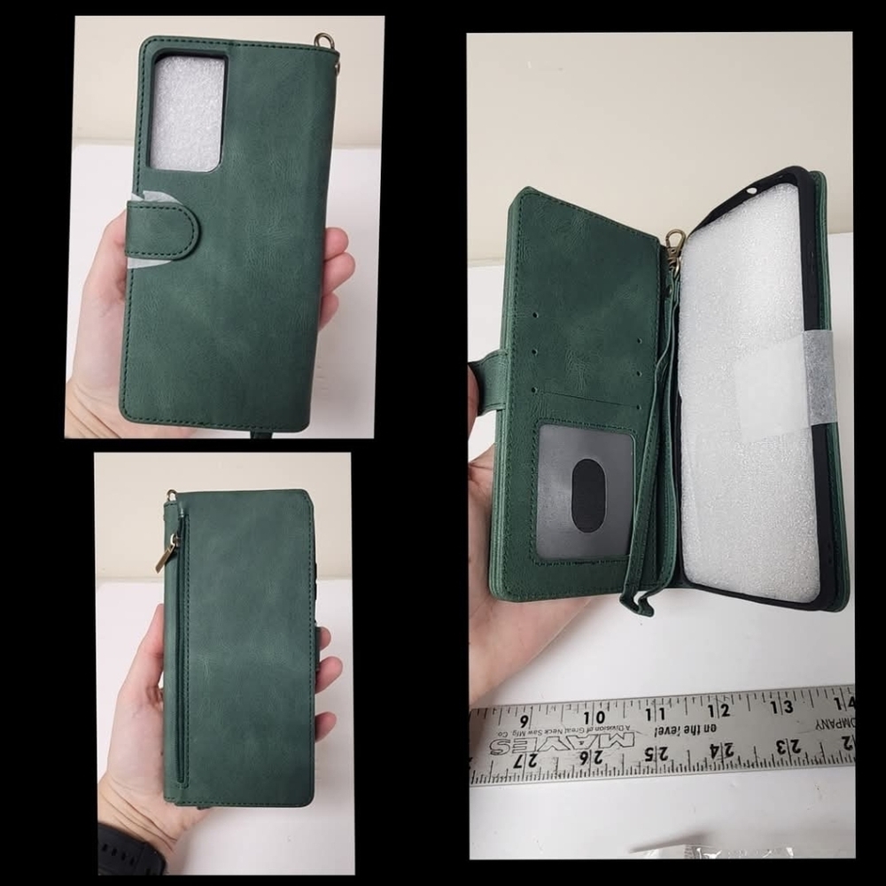 S21 Ultra Phone Case‎ Wallet Green New
